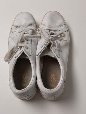 Keds Classic White Leather Low-Top Lace Sneakers